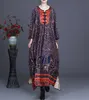 Vanovich Chinese stijl lente vrouwen lange jurk katoen wilde mode onregelmatige dames casual kleding 210615