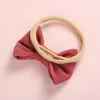 Corduroy Baby Headband Girls Bow Headbands Traceless Born Candy Färg Hår Tillbehör Kids Elastic Hairbands Turban 211023