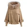 Dabuwawa élégant hiver femmes fourrure à capuche Parka manteau veste marque rembourré chaud manteaux veste Design de mode femme DT1DPK005 210520