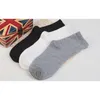 10Pair Женские носки дышащие лодыжки носки сплошной цвет Короткие удобные высококачественные хлопчатобумажные носки с низким вырезом черный белый серый 210720
