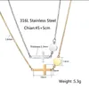 women Cross Pendant Necklace Stainless Steel Statement Chokers Necklaces for Women Religious Jewelry Neckless Birthday Gifts