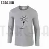 Tarchia New Brand T-shirt manica lunga da uomo Homme Homme Hanno buona idea T-shirt T-shirt in cotone TEE Big Size Plus Boy Boy Beach Wear 210324