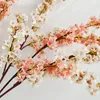 高品質の日本の桜の花人工シルクフラワーホームエルモールウェディングデコレーションフラワーズPOスタジオプロップ9374616