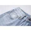 Streetwear Jeans strappati con foro a vita alta Pantaloni da donna Casual Denim dritto Vintage Y2K Pantaloni larghi femminili primaverili 210515