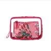 Women Makeup Bag New Letter Pvc Cosmetic Bag Three-Piece Outdoor Travel Waterproof Wash Bags Fashion Transparent