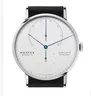 nomos New model Brand glashutte Gangreserve 84 stunden automatic wristwatch men's fashion watch white dial black leather top 314r