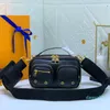 borsa da donna moda borsa per fotocamera portamonete tela borse a tracolla da uomo di design con borchie naturali mini pochette a spalla doppia