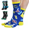 Men's Socks Breathable Men Women Knee-high Stockings Unisex Adults Funny Letter Formula Book Printing Mid-calf Length296t