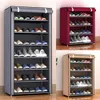 3/4/5/6/8 Layers Dustproof Assemble Shoes Rack DIY Home Furniture Non-woven Storage Shoe Shelf Hallway Cabinet Organizer Holder FHL275-WLL
