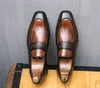Couro PU Quality Men Shoe Shoe Shoes Fashion Fashion Handmade High Casual Formal Sapatos de Sois Filosos Zapatos de Hombre 4M979