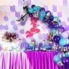42 pcs / conjunto sereia cauda balão arco arco látex balões casamento crianças decoração de aniversário pequena sereia tema festa suprimentos 210719