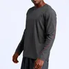 Mens Tracksuit Clothing Tees Polos T-Shirts Men fitness sports top breathable and quick-drying running training long-sleeved sweat-absorbent round neck long T-shirt