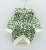 Dólar impresso cães camisola hoodies letra vermelha moletom moletom pet roupas cães schnauzer buldogue bulldog corgi roupas de cachorro