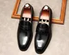 Scarpe eleganti Moda uomo Matrimonio Vera pelle Testa tonda Slip On Scarpe da lavoro formali Scarpe casual oxford nere Lofer da uomo