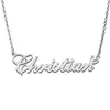 Pendant Necklaces Love Heart Christian Name Necklace For Women Stainless Steel Jewelry Gold Plated Nameplate Femme Mother Girlfriend Gift