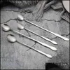 Coffee Scoops Coffeeware Kitchen, Dining & Bar Home Garden Spoon Long Handle Iced Tea Ice Cream Stainless Steel Cocktail Stirring Spoons Set