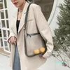 Borsa a tracolla trasparente trasparente moda donna Jelly PU borsa a mano in pelle frizione borsa da viaggio tracolla larga in PVC a tracolla