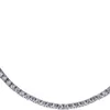 WhoSale 3mm 16-24Inches Iced Out Bling Zircon 1 Row Tennis Chain Halsband Män Hip Hop Smycken Guld Silver Charms 91 U2