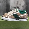 Tennis 1977 canvas casual schoenen luxe ontwerpers damesschoen Italië groen en rood web streep rubberen zool stretch katoen lage top heren sneakers