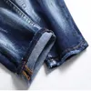 Marca Itália Cadeia Jeans Top Quality Men Slim Denim Calças Azul Pencil249P