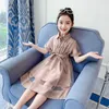 Filles D'été Robe Rayé Blouse Robe Pour Fille Patchwork Enfant Chemise Robe Adolescente École Costume Pour Les Filles En Gros Q0716