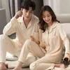 Hiver Couple Pyjamas Vêtements 100% Coton Chambre Vêtements de Nuit pour Femmes et Hommes Hombre Dormir Maison Pijamas PJ Coton Pyjamas Femme 211110