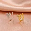 S2784 Fashion Jewelry Single Piece Ear Clip For Women Lovely Bee Ear Clip Earrings Inlaid Diamond Small Insect Ear Cuff Without Hole Earpiece Earclip Earrings