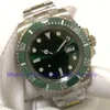 2 kleur v10 versie horloges heren 40 mm zwart groen keramische ring n fabriek 904L staal automatisch cal 3135 noobf 116610 Men Eta V10s 234y