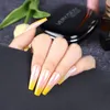 24 Stück DIY Full Cover Falsche Nagelspitzen Aurora Dazzle Farbverlauf Künstliche Nägel Abnehmbare Fingernägel Verlängerung Maniküre Dekoration