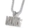 Collier personnalisé avec pendentif lettre carrée initiale A-Z, or et argent, cadeaux pour hommes et femmes, avec chaîne en corde de 24 pouces, 215E