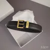 Boîte Saint Laurent YSL Mode Cuir Designer Weote Ceintures Hommes Ceinture Femmes Marque Ceinture Ceinture Simple Lettre D'or Boucle De Luxe Avec