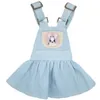 2020 Fashion Dog Clothes Pet Light Blue Cute Denim Coat Outfit valp katt kjol för prinsessan flicka klänning husdjur pudel