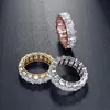 Cluster ringen klassieke sterling zilveren rosé goudkleur cz eeuwigheidsvoorstel ring voor vrouwen bruiloft verlovingsbanden fijne sieraden316w