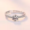 Diamond solitaire anel aberta anéis de casamento ajustável para mulheres moda jóias e arenoso