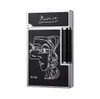 Gift son plus léger brillant avec adaptateur Luxury Men Accessoires Silver Color Pattern Lighters PZ30769668283
