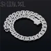 16mm CZ Curb Link Chain Ketting Dunne en Platte White Gold Chains Hip Hop Rappers Luxe Sieraden Gift Party