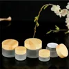 20ml 30ml 60ml 80ml 100ml 120ml Frosted Glass Bottle Cosmetic Cream Jar Container Portable Lotion Spray Bottles with Imitated Wood Lid