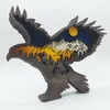 Bird Eagle Craft 3D Laser Cut Wood Sculpture Figurine Home Decor Gift Wood Art Crafts Forest Animal Home Table Decoration Eagle Statues Ornaments