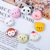 20 peças adorável animal porco coelho panda macaco componentes de resina artesanato laço de cabelo cabochões com parte traseira lisa scrapbooking acessórios diy embel163p