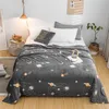 Starry sky bedspread blanket 200x230cm High Density Super Soft Flannel Blanket to on for the sofa/Bed/Car Portable Plaids 211122