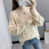 Pullover Teens Big Girl Child Blue Oneck Ed Sweater Femmes Automne Spring Long Scoeve Cashmere Playovers Femme Jumper tricoté9856044