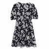 Witte Casual Korte Jurk Zomer Dames Floral Print Holiday Boho Beach Vestidos V-hals Zon 210427