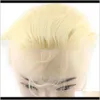Platinum Blonde 613 Body Wave Cierre de encaje con cabello de bebé Nudos blanqueados Remy Cabello humano 4X4 Cierres de encaje M4Ljb To6Bd