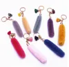 Creative pompon porte-clés mignon sac dessin animé en peluche pendentif voiture porte-clés anneau ornements accessoires pour femmes filles petits cadeaux