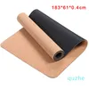 TPE Cork Yoga Mats для фитнеса натуральная пилатесская гимнастика