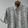 Camisa dos homens de luxo pythons grão impressão camisa de manga curta de manga curta qualidade homens camisas casuais camisa casual slim 4xl