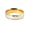 Smooth Stainless Steel Band Couple Rings Gold Simple Women Men Lovers Wedding Jewelry Engagement Gifts