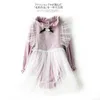 Born Baby Girls Princess Fall Winter Romper Onesie Klänning Fairy Tulle Cotton Toddler Kläder 0-18months 210529