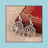 Dangle & Chandelier Earrings Jewelry Fashion Women Drop 925 Sier Fish Ear Hook Earring Antique Tree Of Life Delivery 2021 Sw3Lj