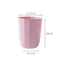1pc Household Trash Can Open Basket Plastic for Bathroom Bedroom Kitchen (Pink) 211222